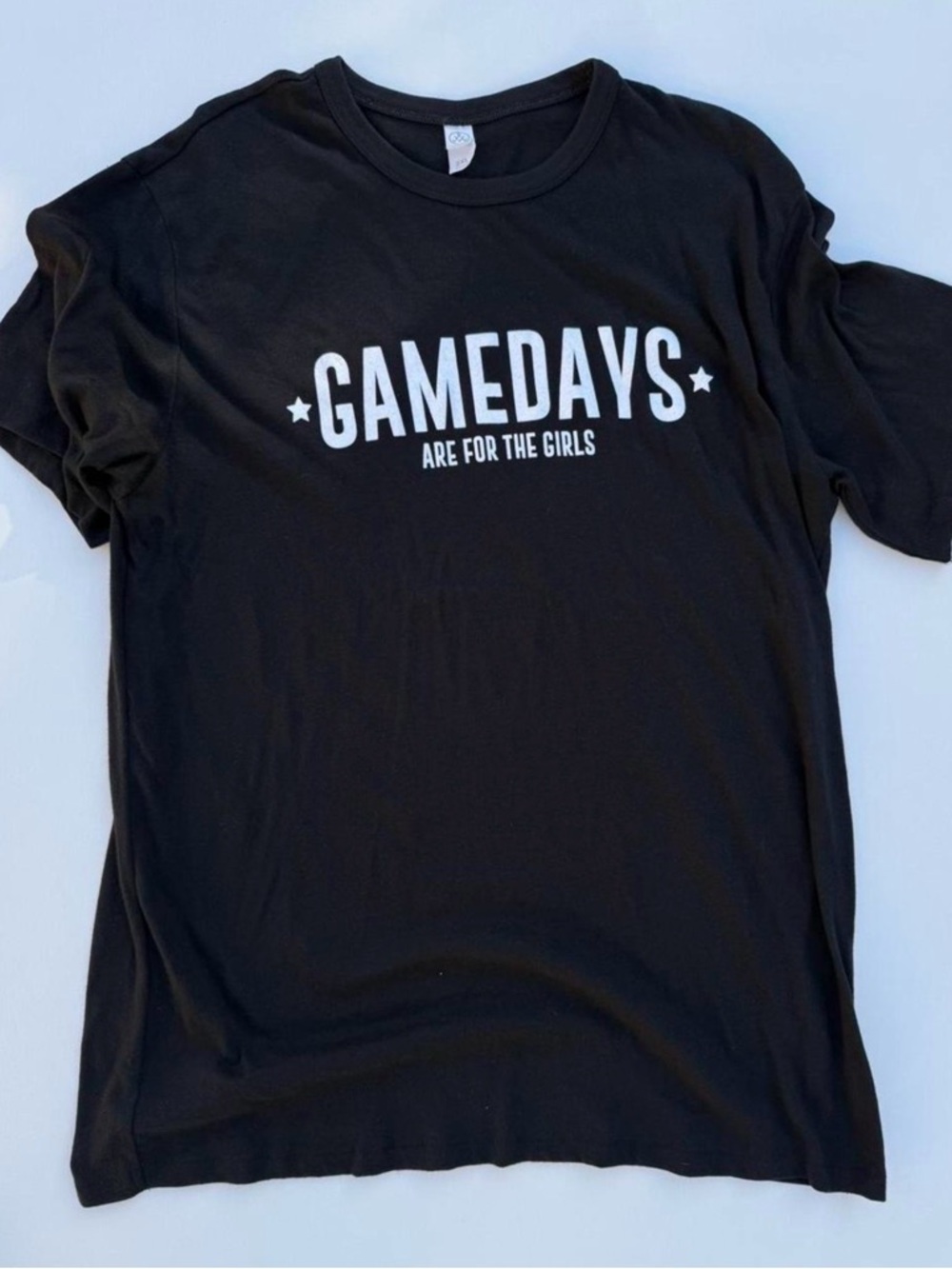 Shopriffraff Gamedays Are For The Girls Black Graphic Tee- XXL